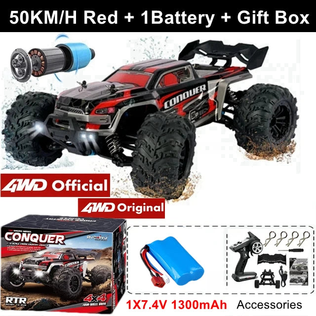 4WD High Speed RC Buggy Truck – 50KM/H Brushed or 80KM/H Brushless Off-Road Car