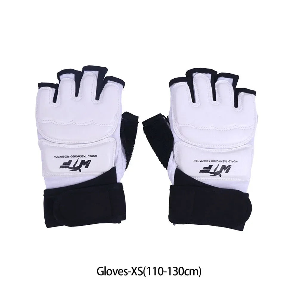 Karate & Taekwondo Half-Finger Gloves | EVA Padded Martial Arts Hand & Foot Guards