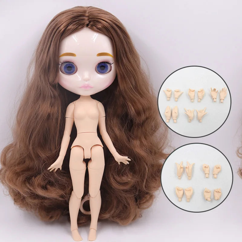 ICY DBS Blyth Doll 30CM BJD – Carved Lips White Skin Joint Body