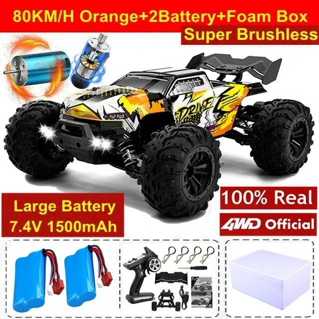 4WD High Speed RC Buggy Truck – 50KM/H Brushed or 80KM/H Brushless Off-Road Car
