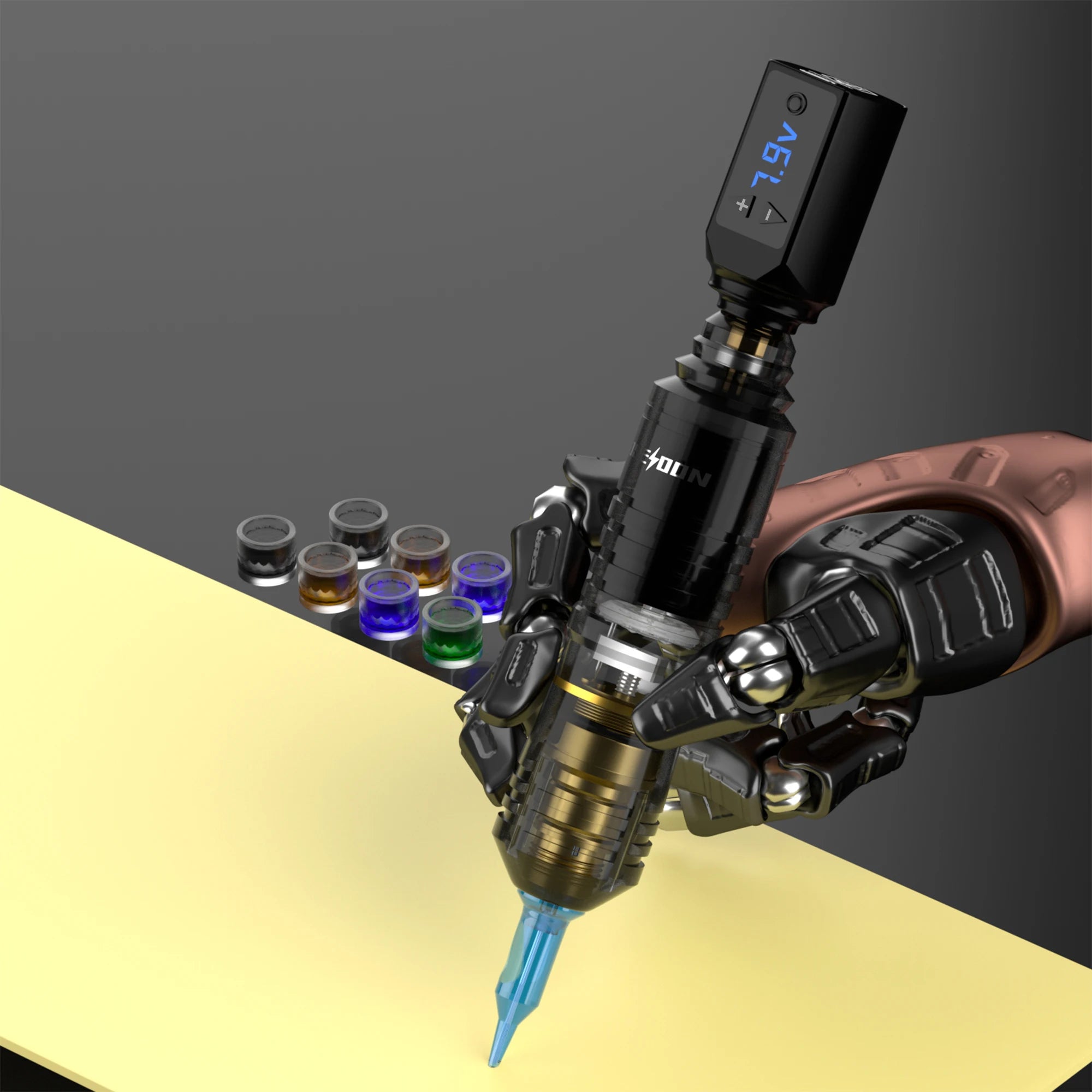 POSEIDON Transparent Wireless Tattoo Pen Kit – Complete Beginner & Pro Set