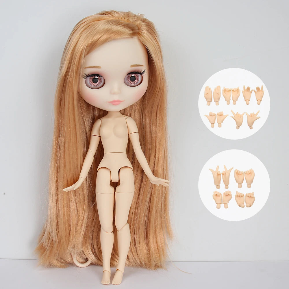 ICY DBS Blyth Doll 30CM BJD – White Face DIY Fashion Doll with AB Panel
