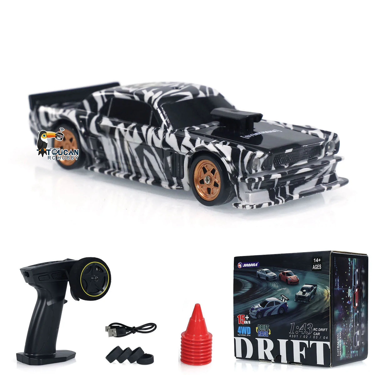 4WD RTR 1/43 RC Drift Car – 2.4G Mini Racing Car with Optional Gyro Stabilizer