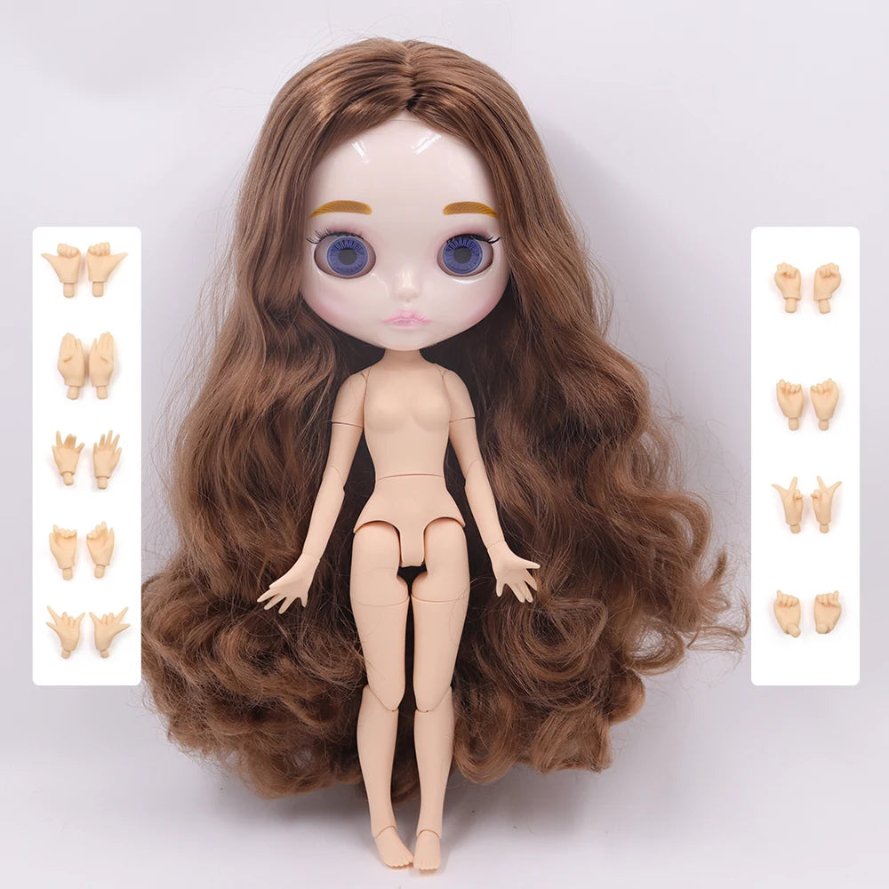 ICY DBS Blyth Doll 30CM BJD – Natural Shiny Face with Extra Hands