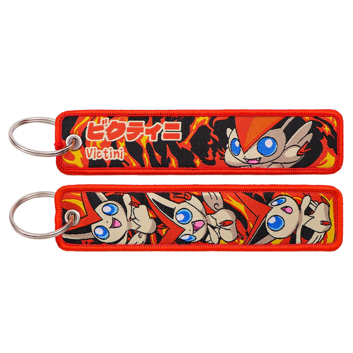 Japanese Anime Elf Monsters Keychain for Cars Backpack Key Holders Embroidery Keyrings Key Tag Jet Tag Accessories Gifts 1pcs