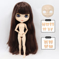 ICY DBS Blyth Doll 30CM BJD – White Shiny & Frosted Face with Extra Hands