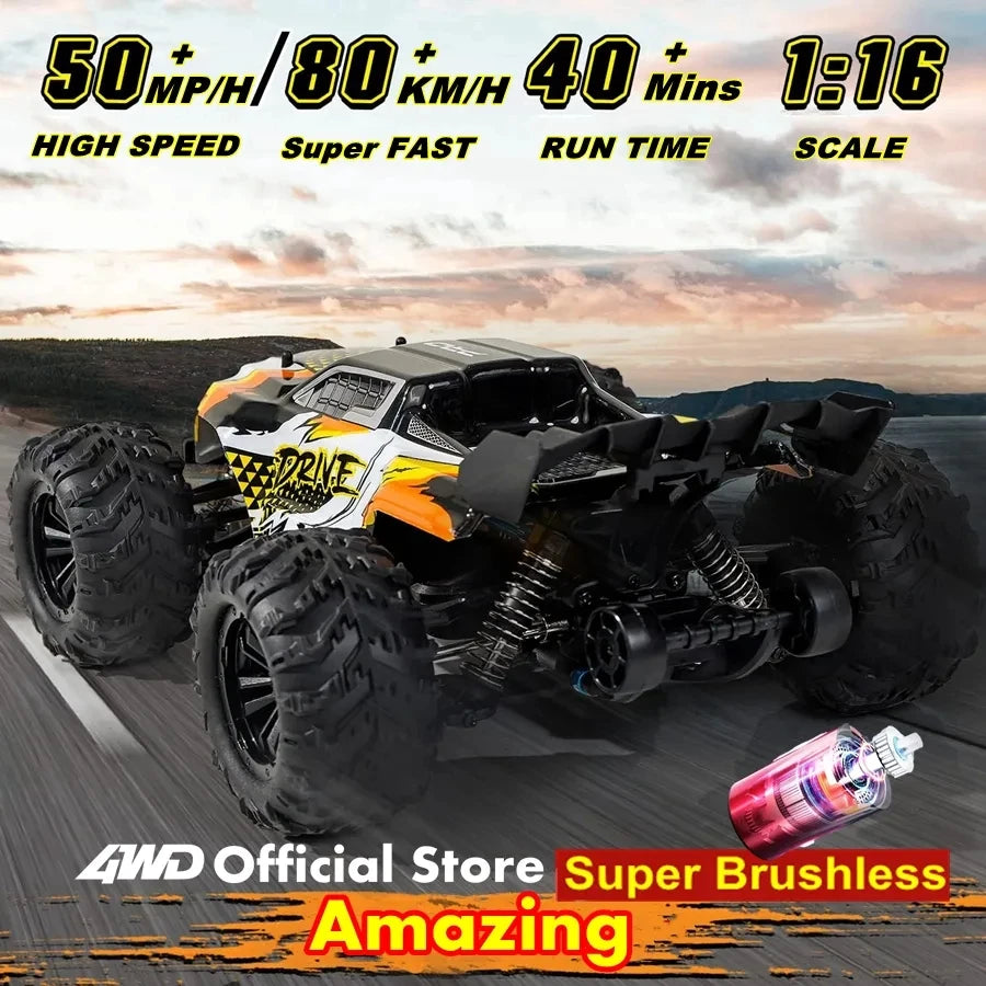 4WD High Speed RC Buggy Truck – 50KM/H Brushed or 80KM/H Brushless Off-Road Car