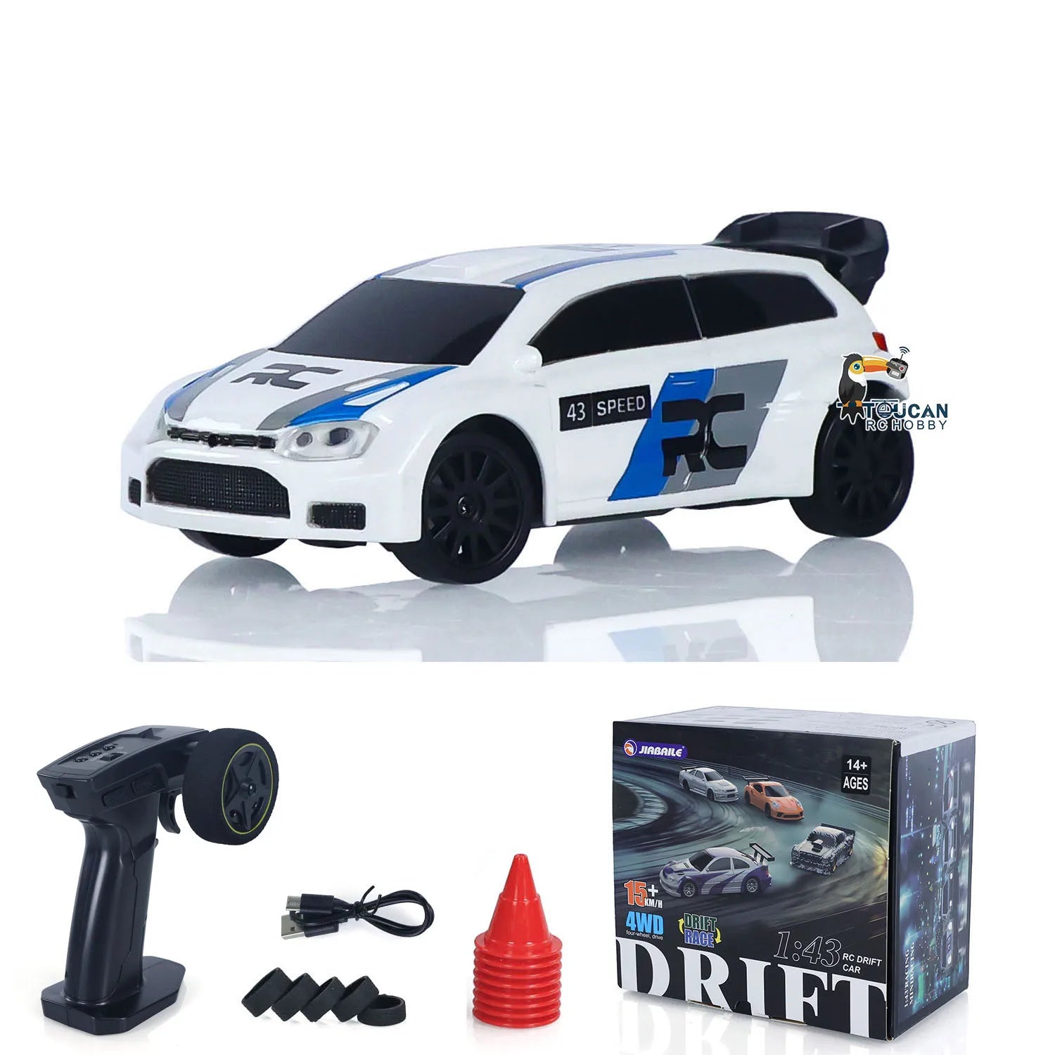 4WD RTR 1/43 RC Drift Car – 2.4G Mini Racing Car with Optional Gyro Stabilizer