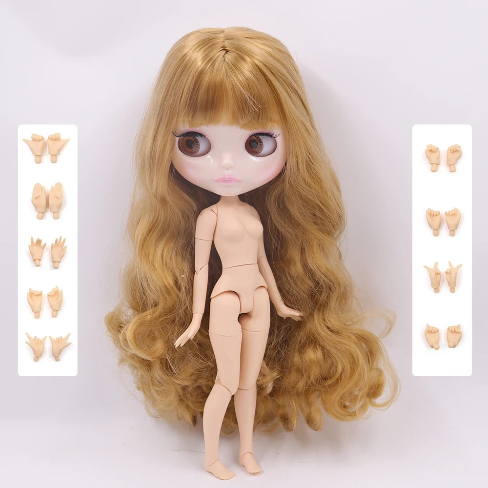 ICY DBS Blyth Doll 30CM BJD – Natural Shiny Face with Extra Hands