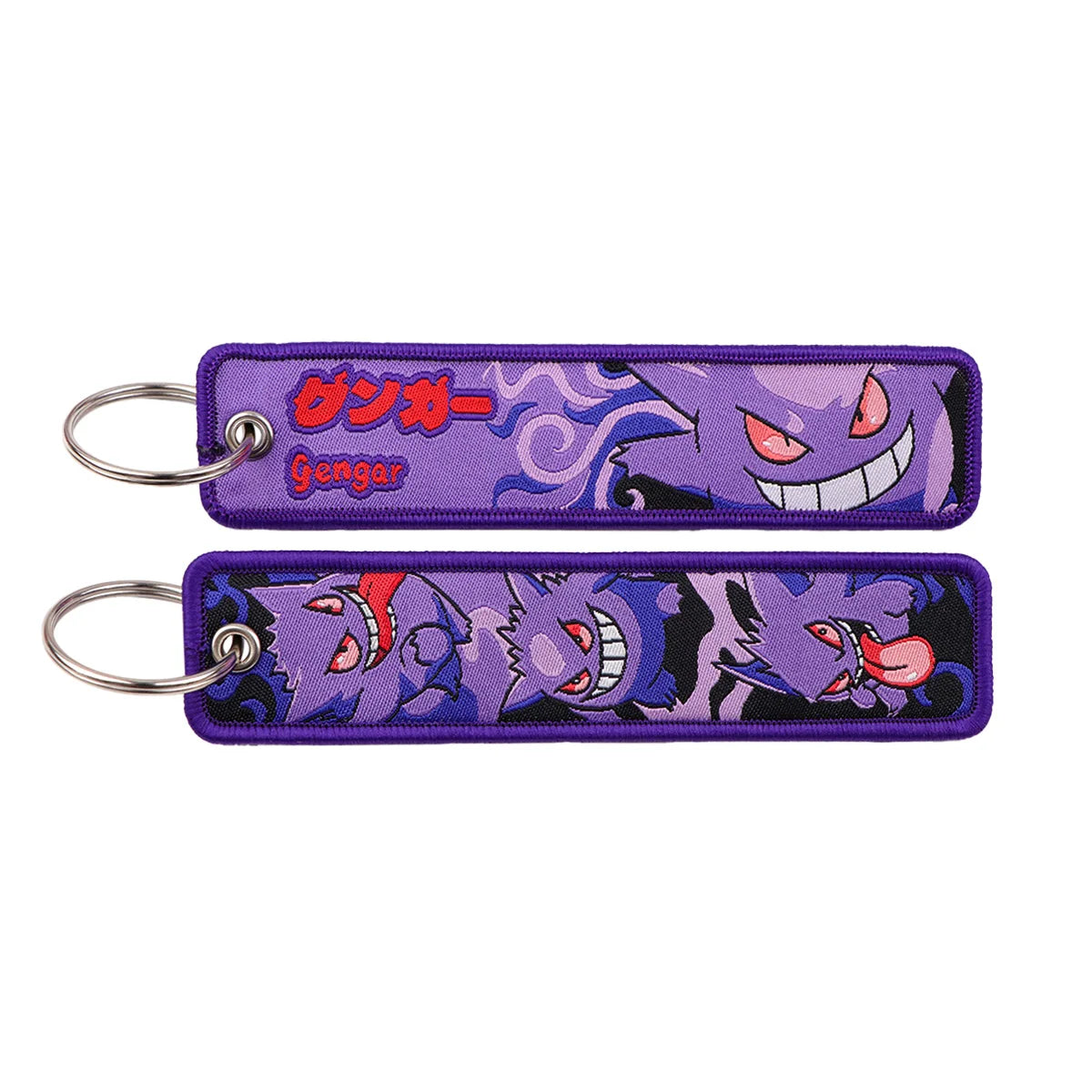 Japanese Anime Elf Monsters Keychain for Cars Backpack Key Holders Embroidery Keyrings Key Tag Jet Tag Accessories Gifts 1pcs