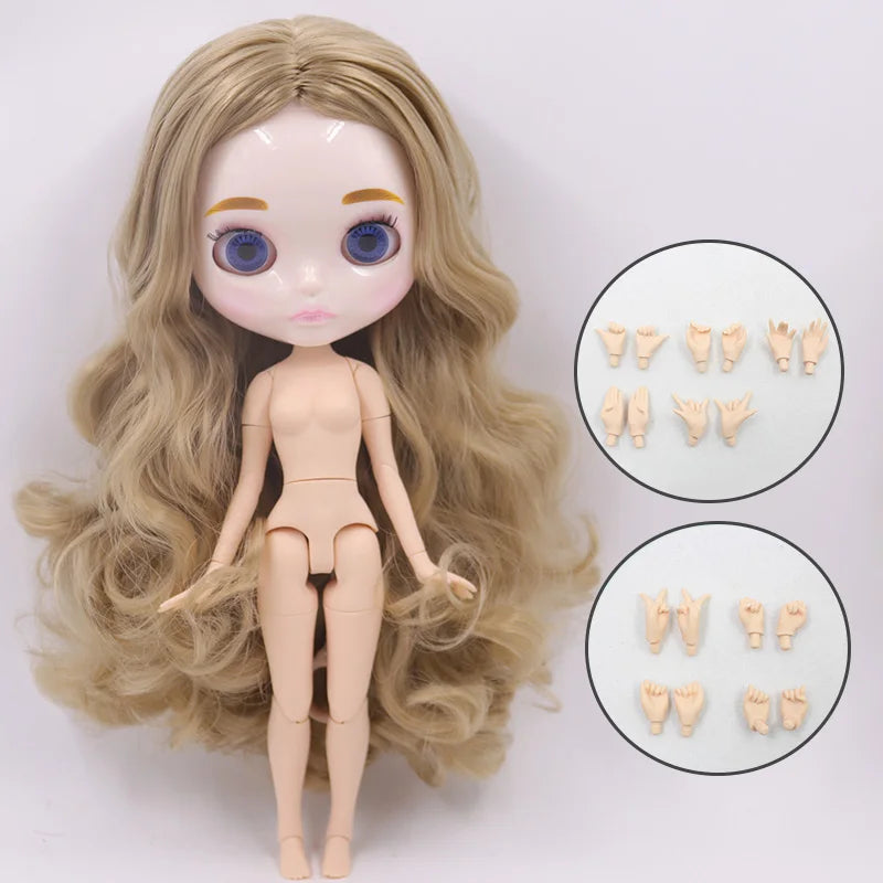 ICY DBS Blyth Doll 30CM BJD – Carved Lips White Skin Joint Body