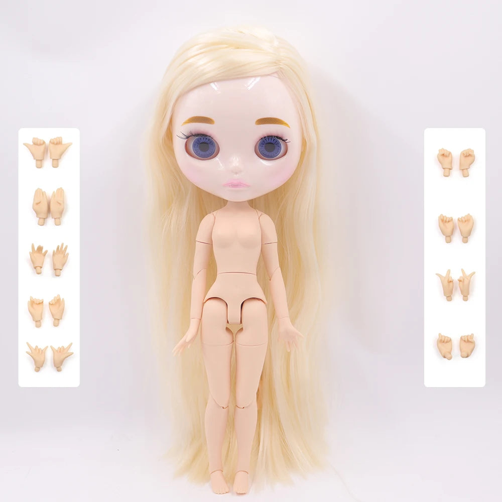 ICY DBS Blyth Doll 30CM BJD – Natural Shiny Face with Extra Hands
