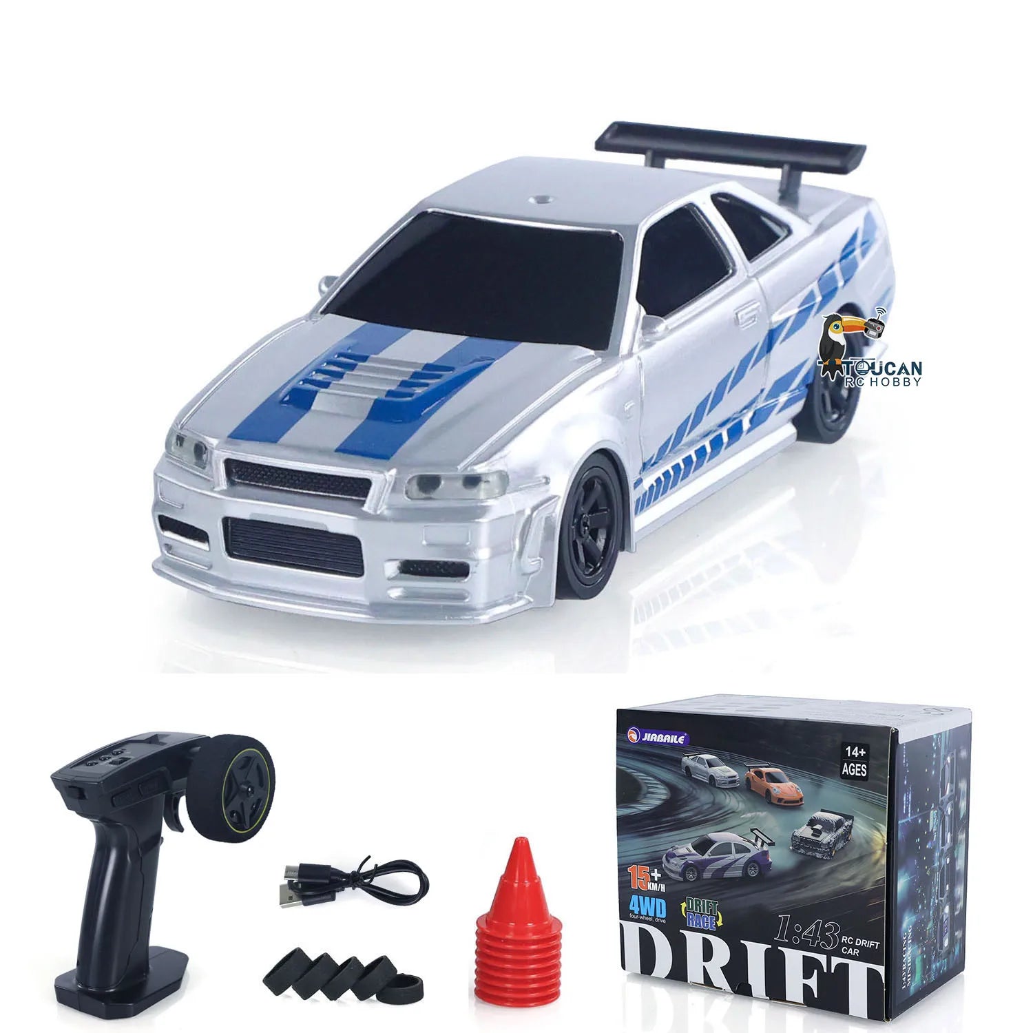 4WD RTR 1/43 RC Drift Car – 2.4G Mini Racing Car with Optional Gyro Stabilizer
