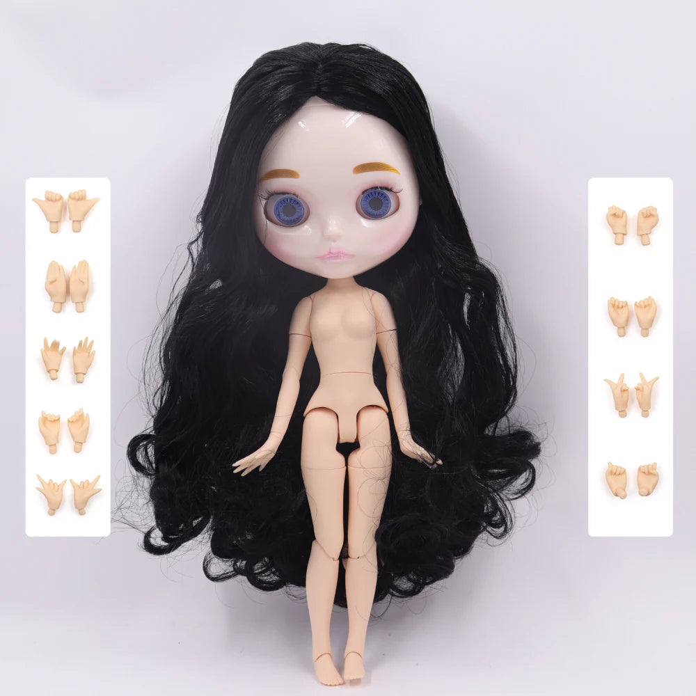 ICY DBS Blyth Doll 30CM BJD – Natural Shiny Face with Extra Hands