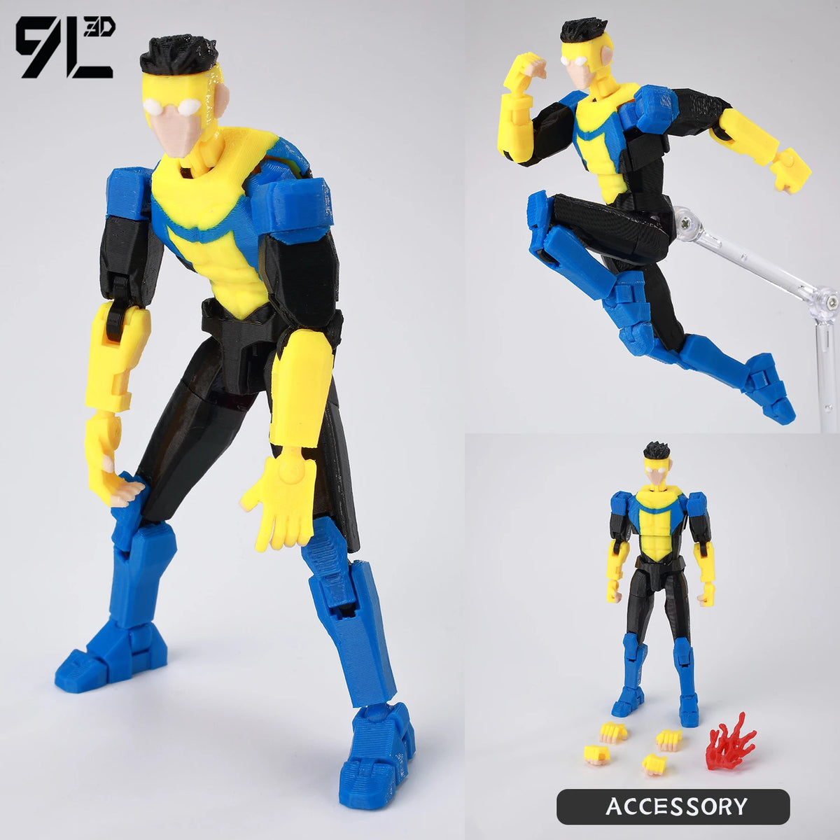 Mark Grayson Invincible Bulletproof Action Figure – 3D Printed Anime Collectible