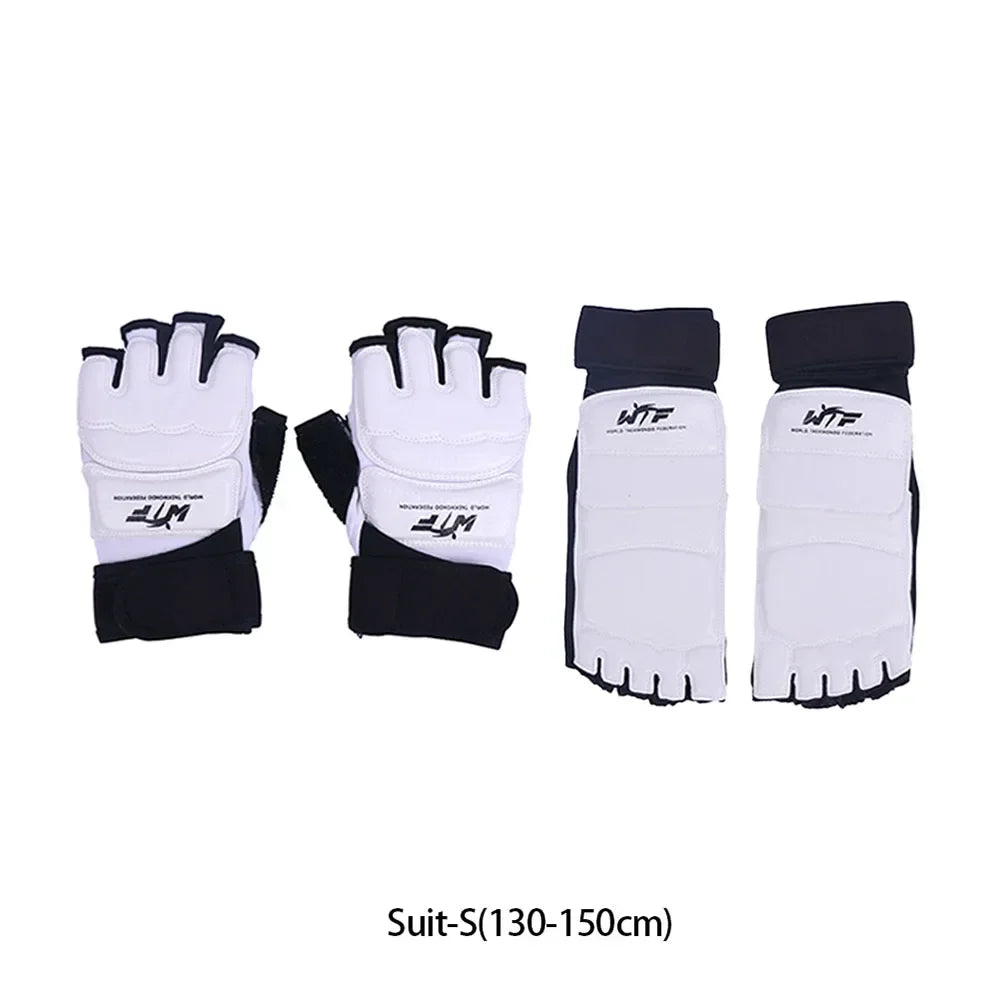 Karate & Taekwondo Half-Finger Gloves | EVA Padded Martial Arts Hand & Foot Guards