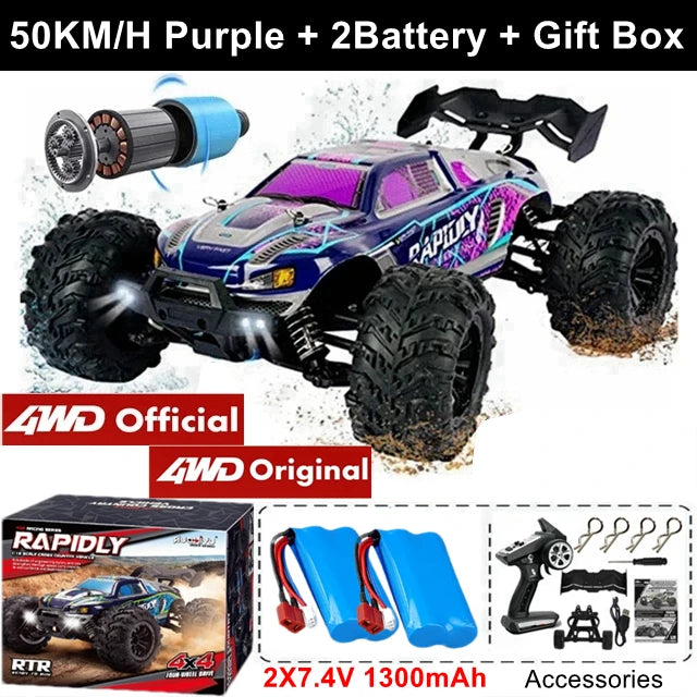 4WD High Speed RC Buggy Truck – 50KM/H Brushed or 80KM/H Brushless Off-Road Car
