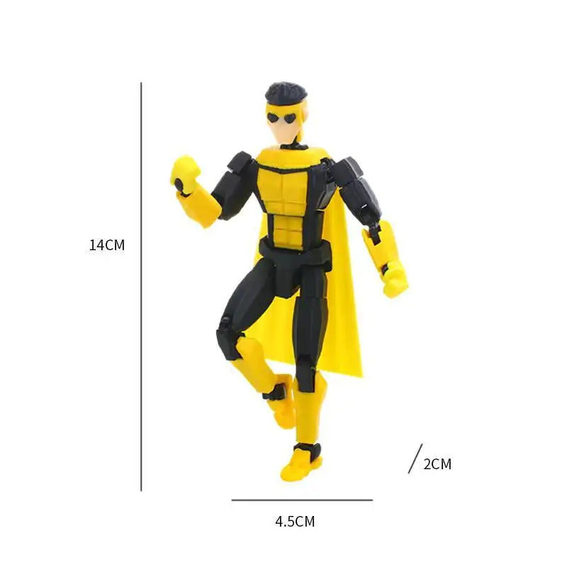 Blue-Masked Invincible T13 Dummy13 – 3D Printed Multi-Jointed Action Figure