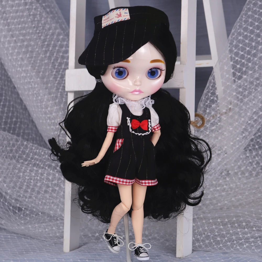 ICY DBS Blyth Doll 30CM BJD – Carved Lips White Skin Joint Body
