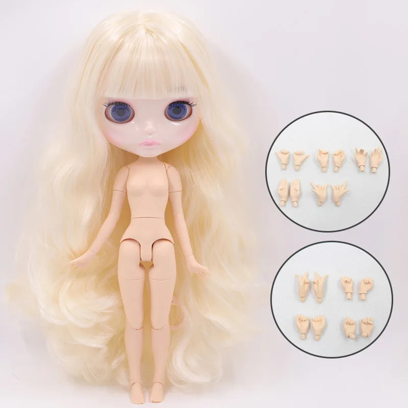 ICY DBS Blyth Doll 30CM BJD – Carved Lips White Skin Joint Body