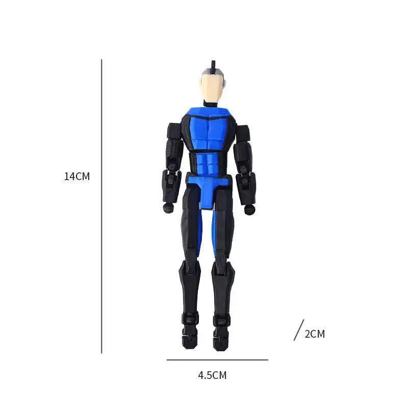 Blue-Masked Invincible T13 Dummy13 – 3D Printed Multi-Jointed Action Figure