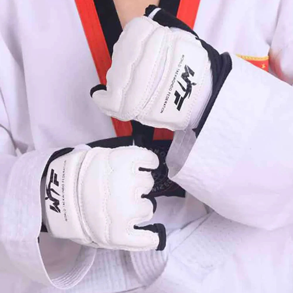 Karate & Taekwondo Half-Finger Gloves | EVA Padded Martial Arts Hand & Foot Guards