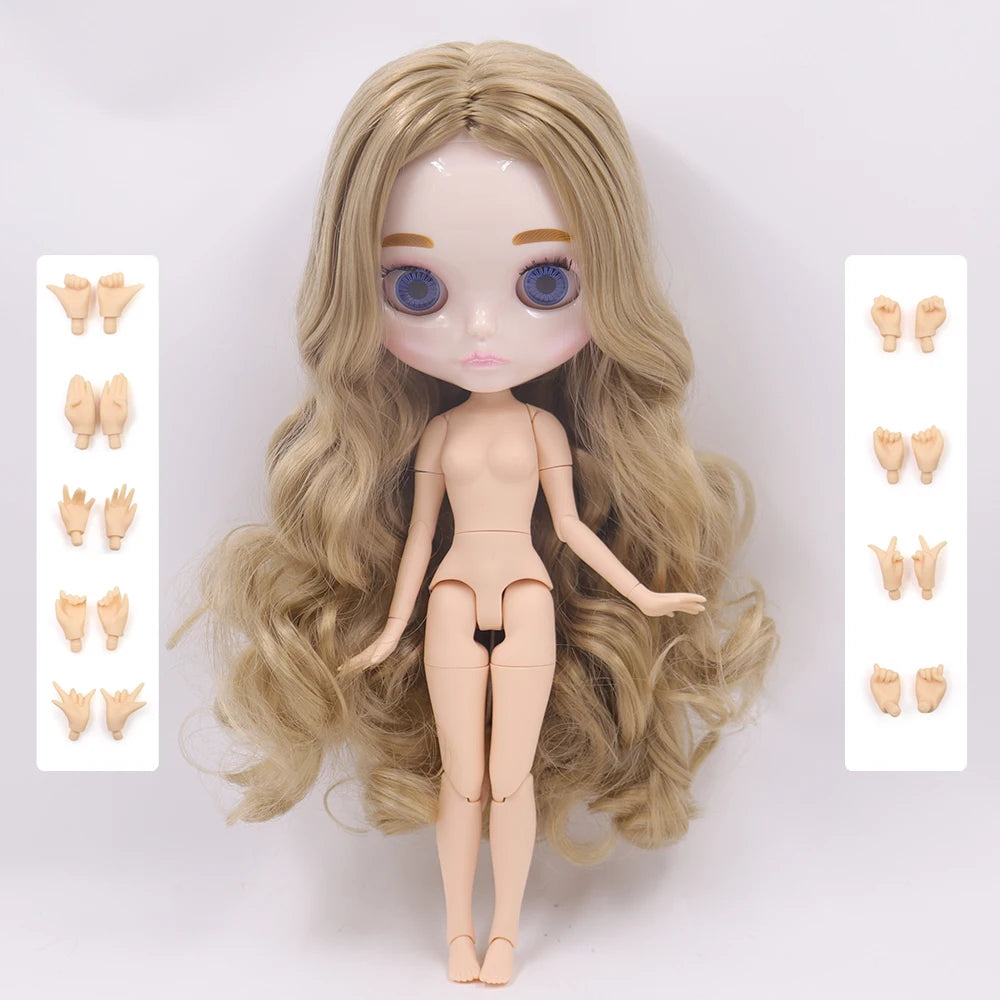 ICY DBS Blyth Doll 30CM BJD – Natural Shiny Face with Extra Hands