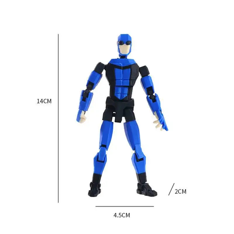 Blue-Masked Invincible T13 Dummy13 – 3D Printed Multi-Jointed Action Figure