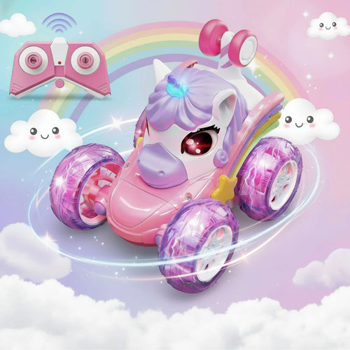 2.4G Unicorn RC Stunt Car with Chasing Lights – Drift & Dance Toy for Kids