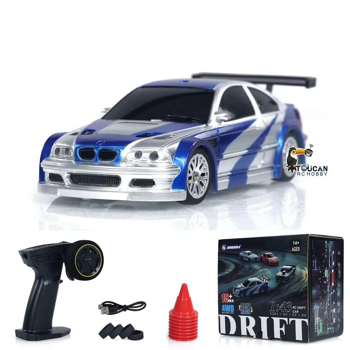 4WD RTR 1/43 RC Drift Car – 2.4G Mini Racing Car with Optional Gyro Stabilizer