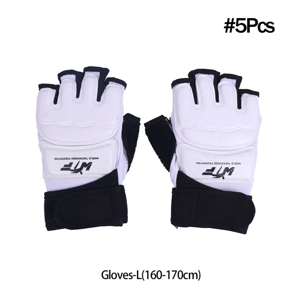 Karate & Taekwondo Half-Finger Gloves | EVA Padded Martial Arts Hand & Foot Guards