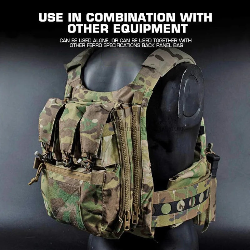 Assault Adapt Banger Back Panel Zip On Rear Pack Tactical Vest GP Pouch Multitools Pocket FCPC V5 Plate Carrier Accessories Bag