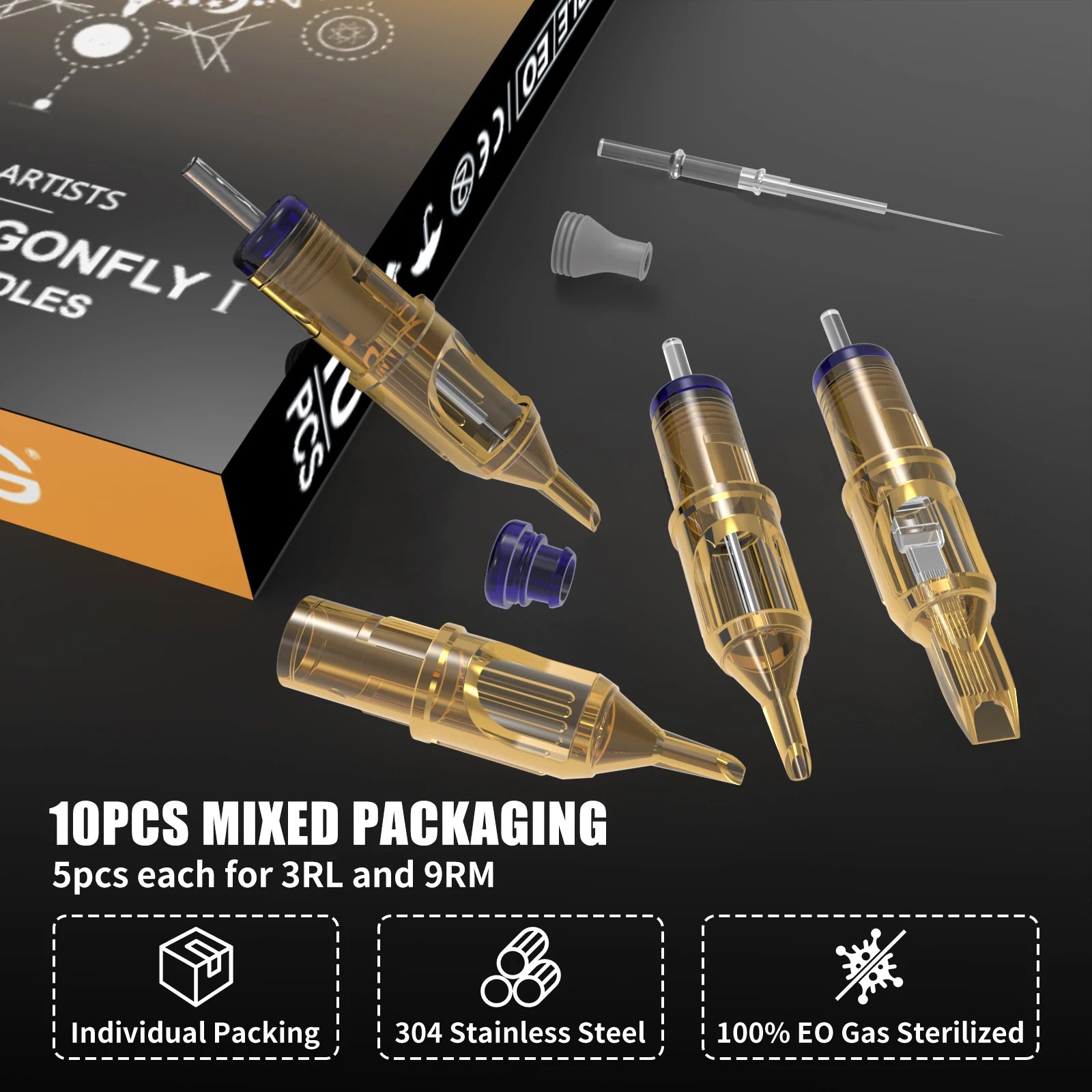 YILONG Wireless Rotary Tattoo Gun Kit – 1600mAh Battery, LED Screen, 3.5mm Stroke