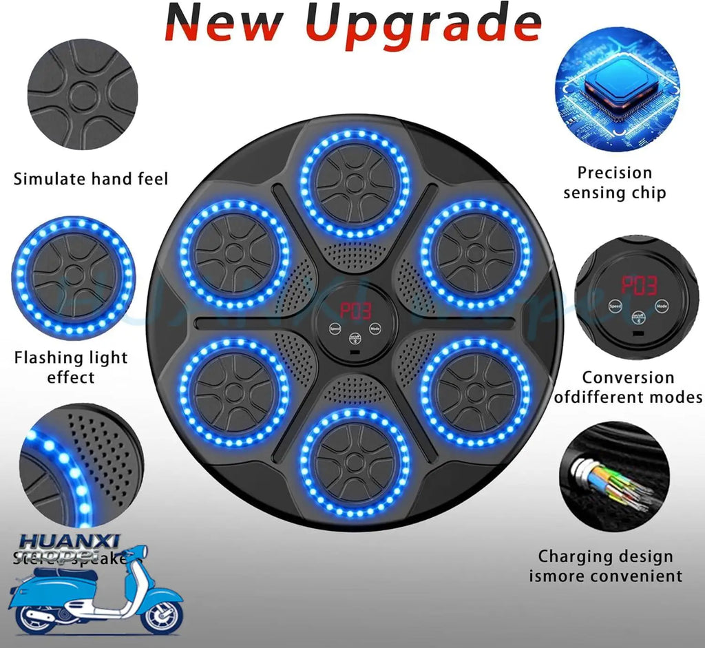 Smart Music Boxing Machine with LED Display & Bluetooth | Wall-Mounted Trainer