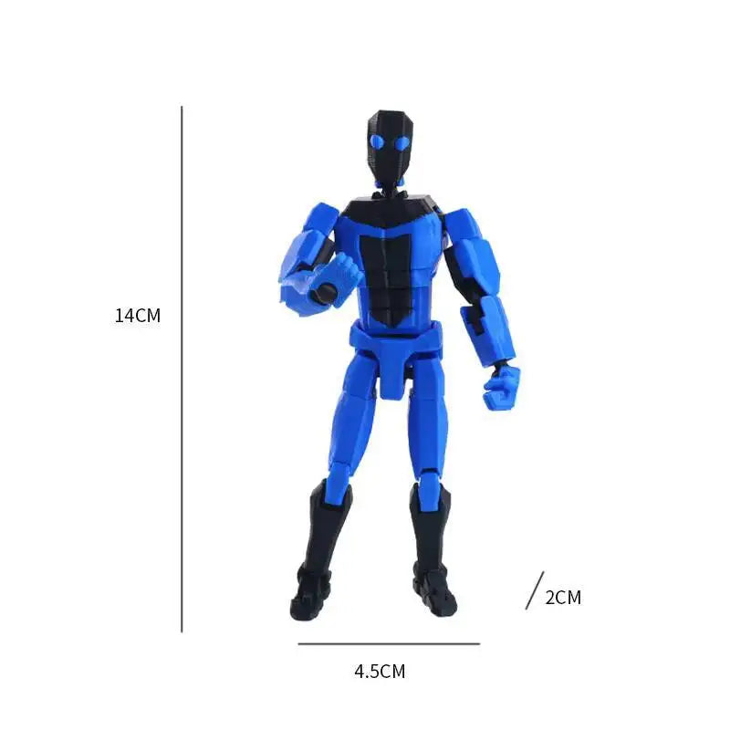 Blue-Masked Invincible T13 Dummy13 – 3D Printed Multi-Jointed Action Figure