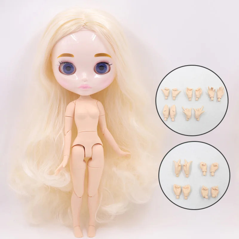 ICY DBS Blyth Doll 30CM BJD – Carved Lips White Skin Joint Body