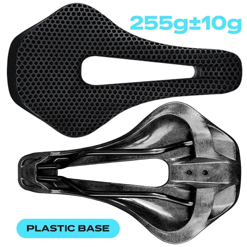 RYET 3D Printed Ultralight Bike Saddle – Carbon Fiber Hollow Breathable MTB & Road Cycling Seat