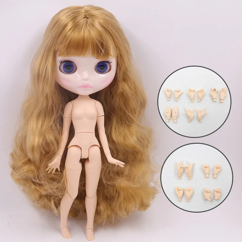 ICY DBS Blyth Doll 30CM BJD – Carved Lips White Skin Joint Body