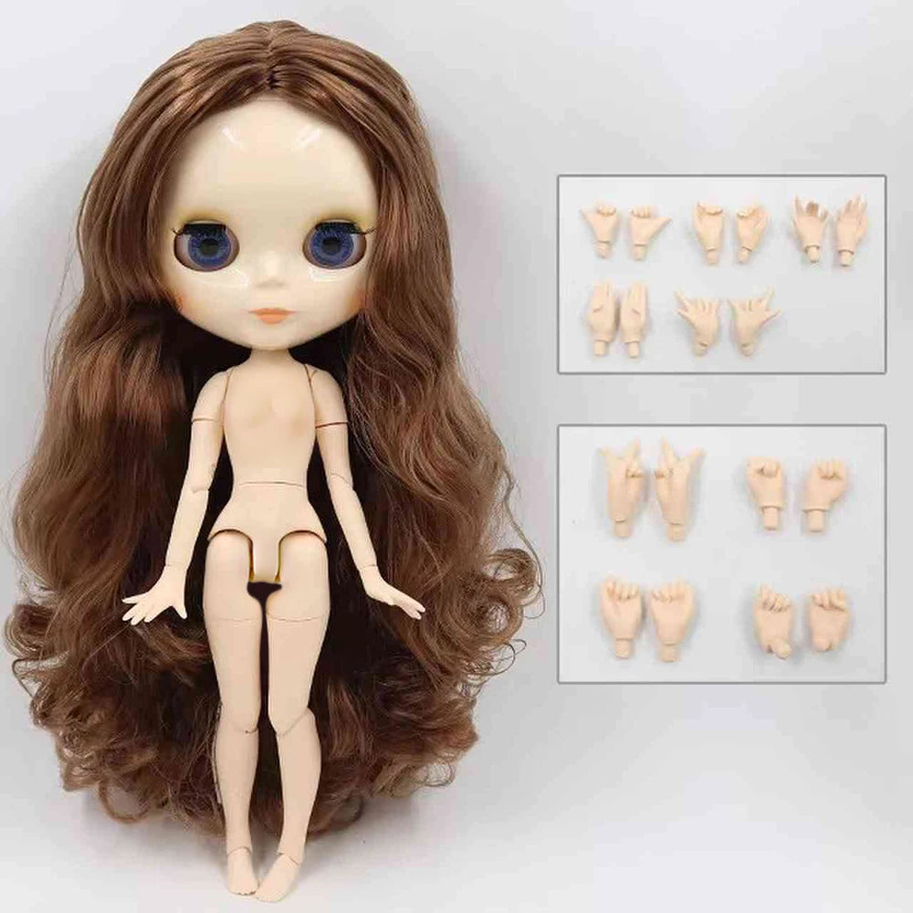 ICY DBS Blyth Doll 30CM BJD – White Skin Shiny & Matte Face Special
