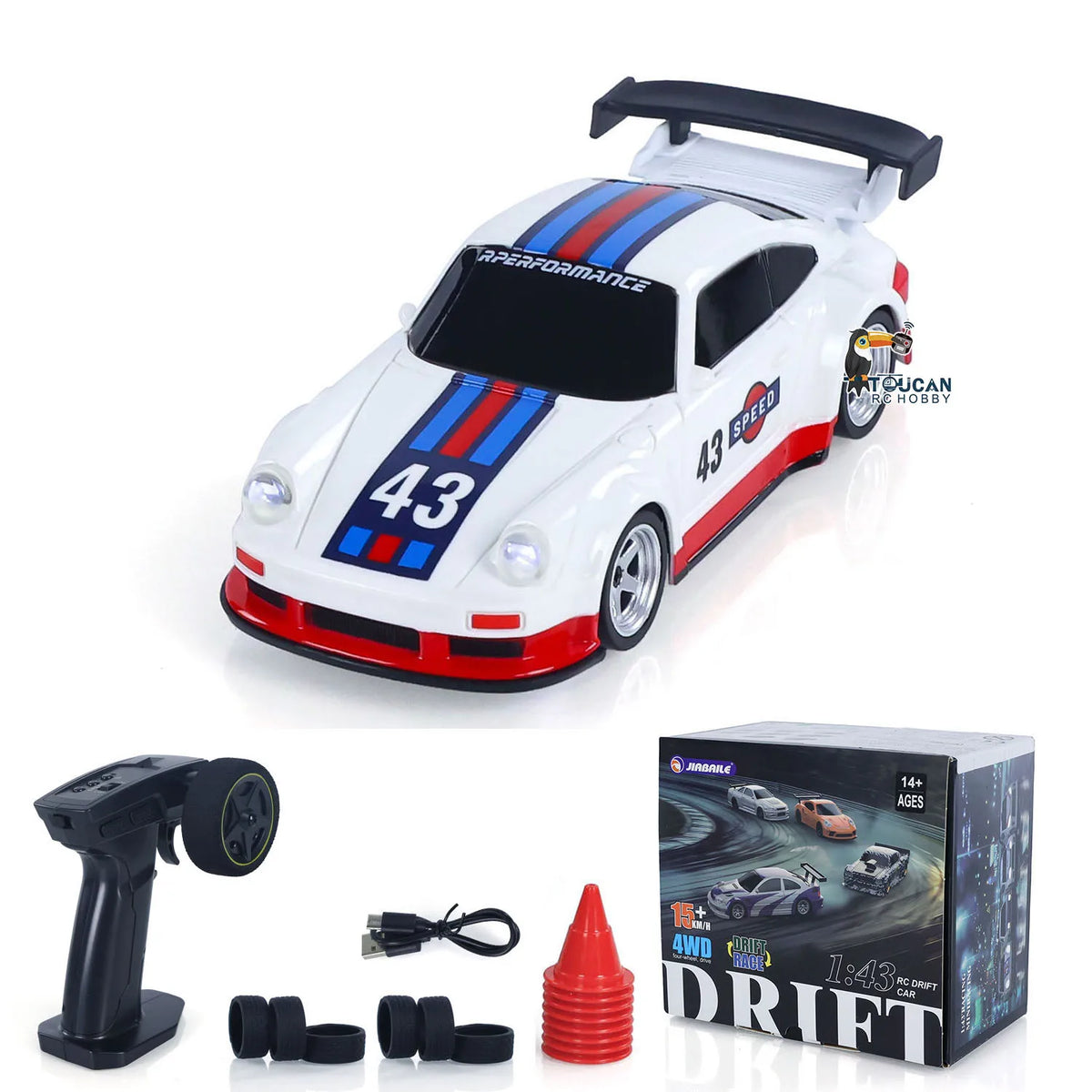 4WD RTR 1/43 RC Drift Car – 2.4G Mini Racing Car with Optional Gyro Stabilizer