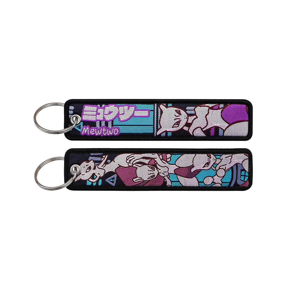 Japanese Anime Elf Monsters Keychain for Cars Backpack Key Holders Embroidery Keyrings Key Tag Jet Tag Accessories Gifts 1pcs