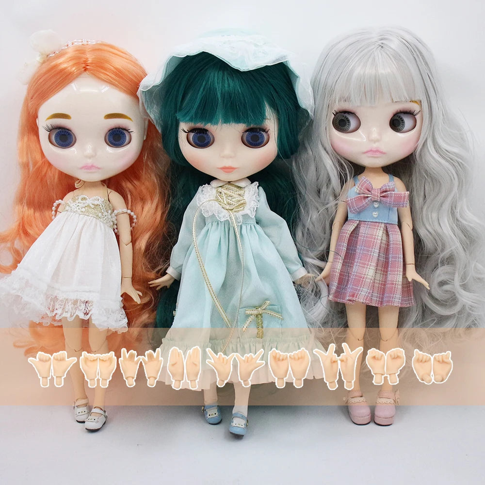 ICY DBS Blyth Doll 30CM BJD – Natural Shiny Face with Extra Hands