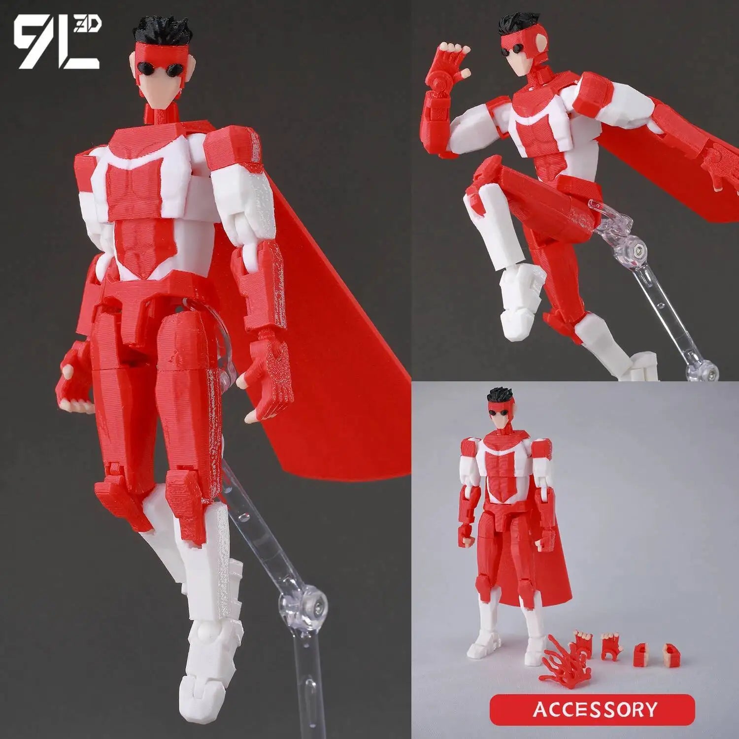 Invincible 2.0 Multi-Jointed Action Figure – 14cm 3D Printed Collectible