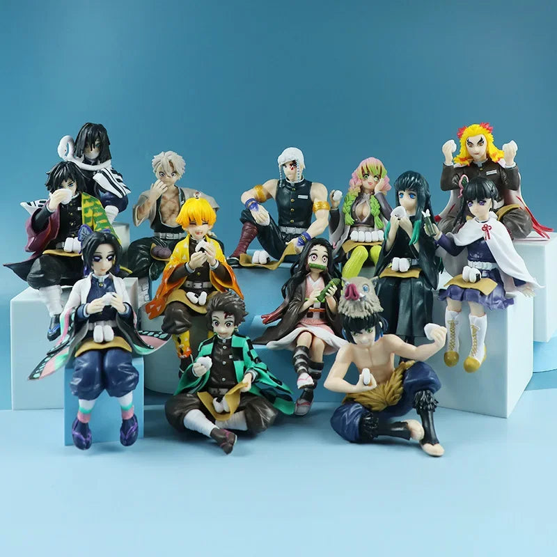 Demon Slayer Sitting Action Figures – Tanjiro, Nezuko, Rengoku & More