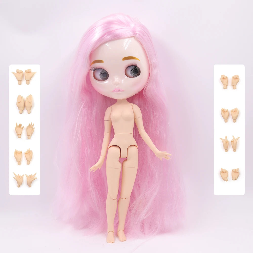 ICY DBS Blyth Doll 30CM BJD – Natural Shiny Face with Extra Hands