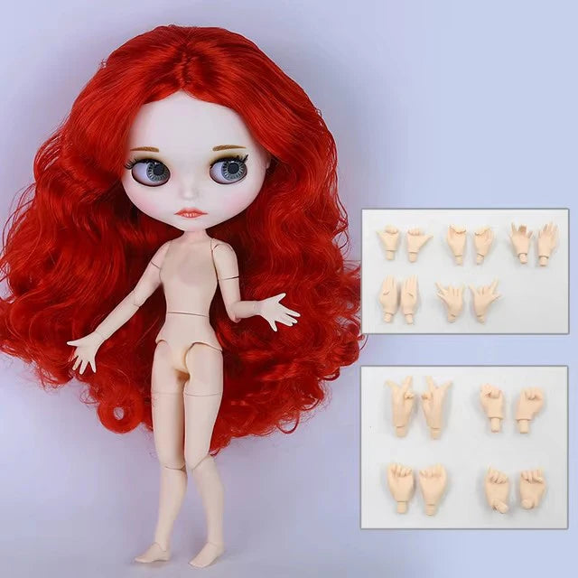 ICY DBS Blyth Doll 30CM BJD – White Skin Shiny & Matte Face Special