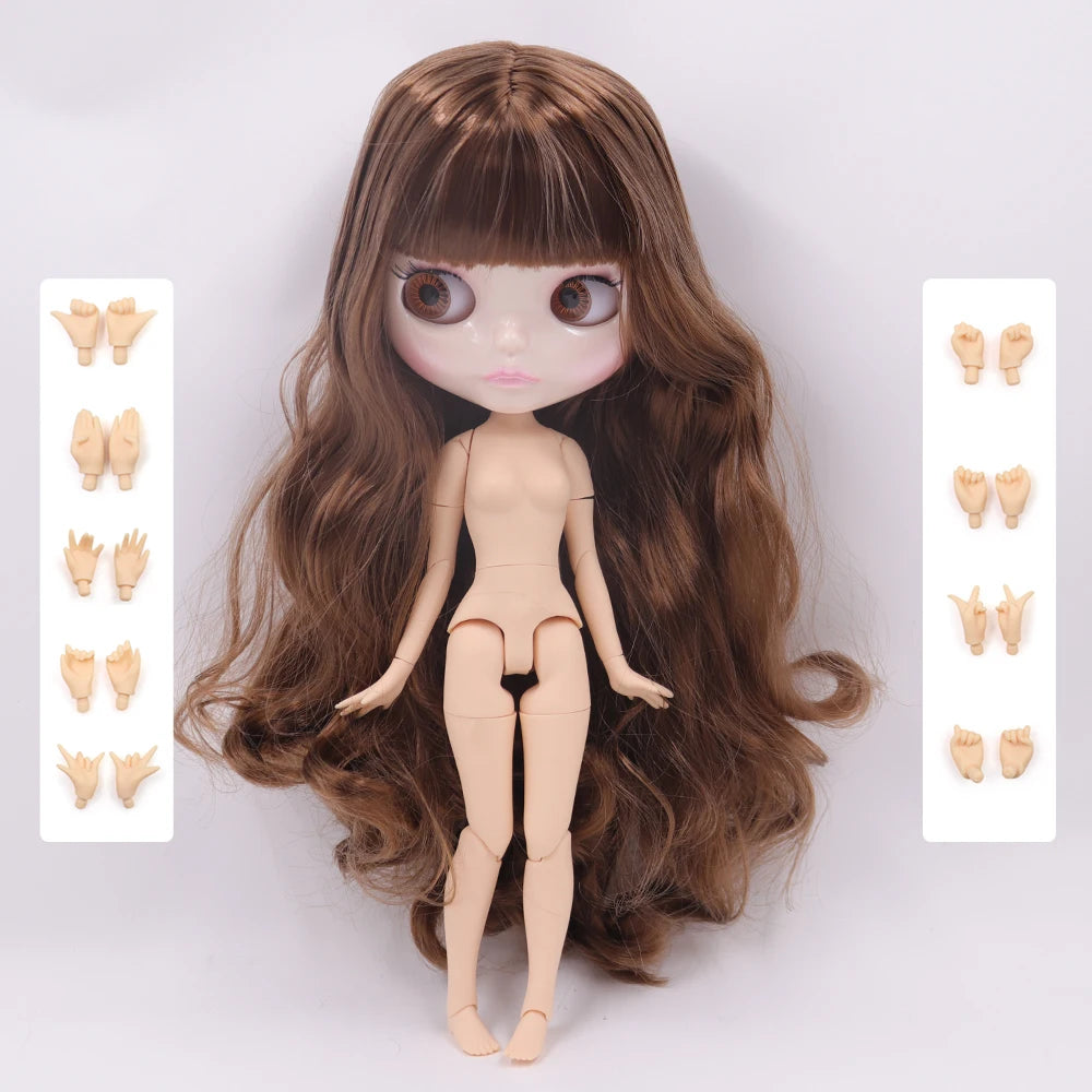 ICY DBS Blyth Doll 30CM BJD – Natural Shiny Face with Extra Hands
