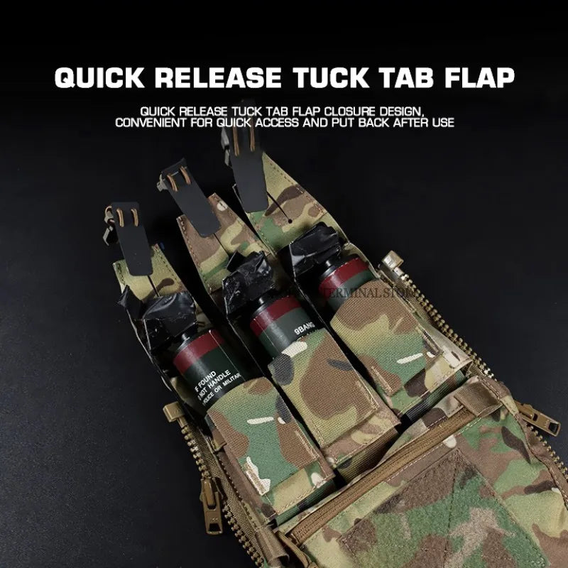 Assault Adapt Banger Back Panel Zip On Rear Pack Tactical Vest GP Pouch Multitools Pocket FCPC V5 Plate Carrier Accessories Bag