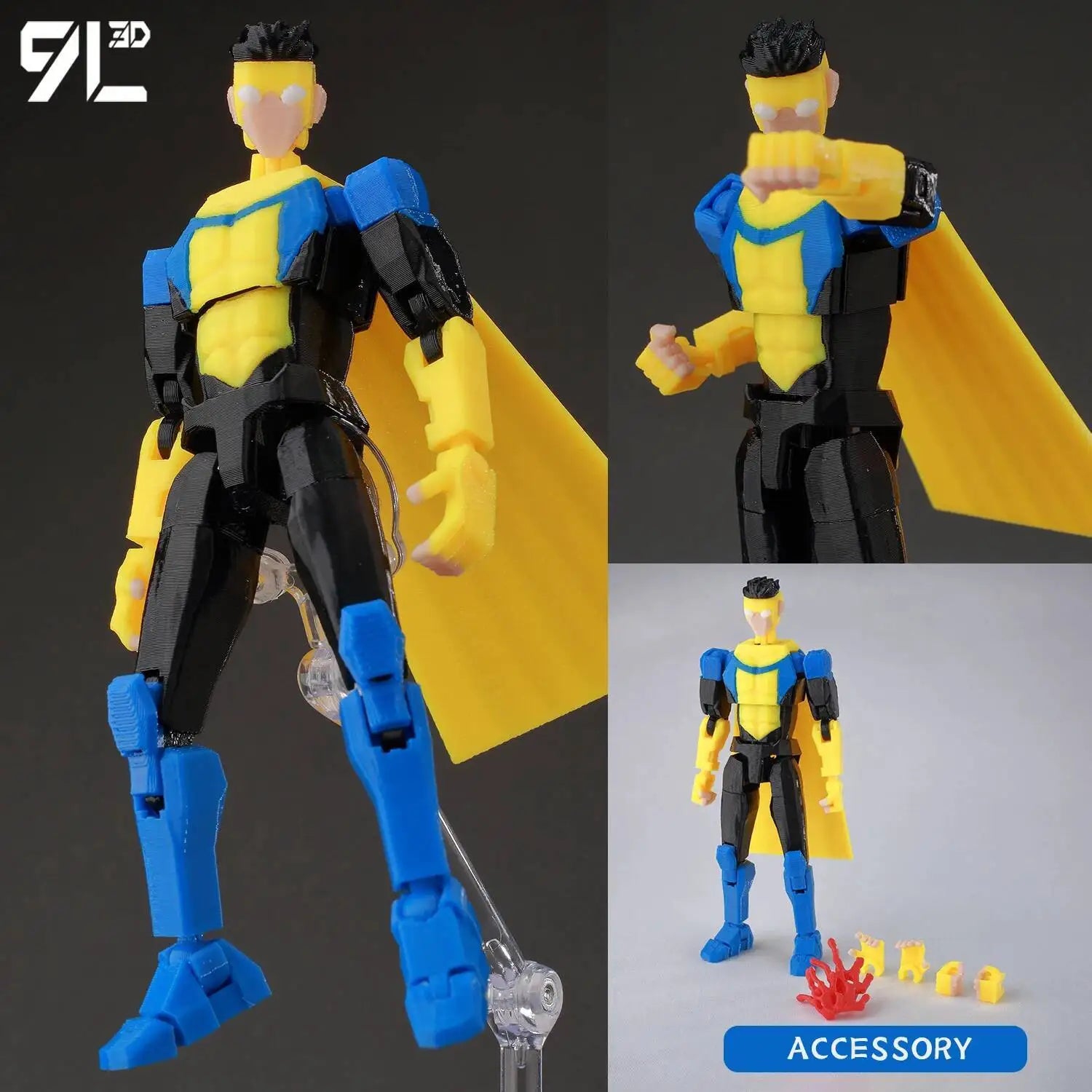 Invincible 2.0 Multi-Jointed Action Figure – 14cm 3D Printed Collectible