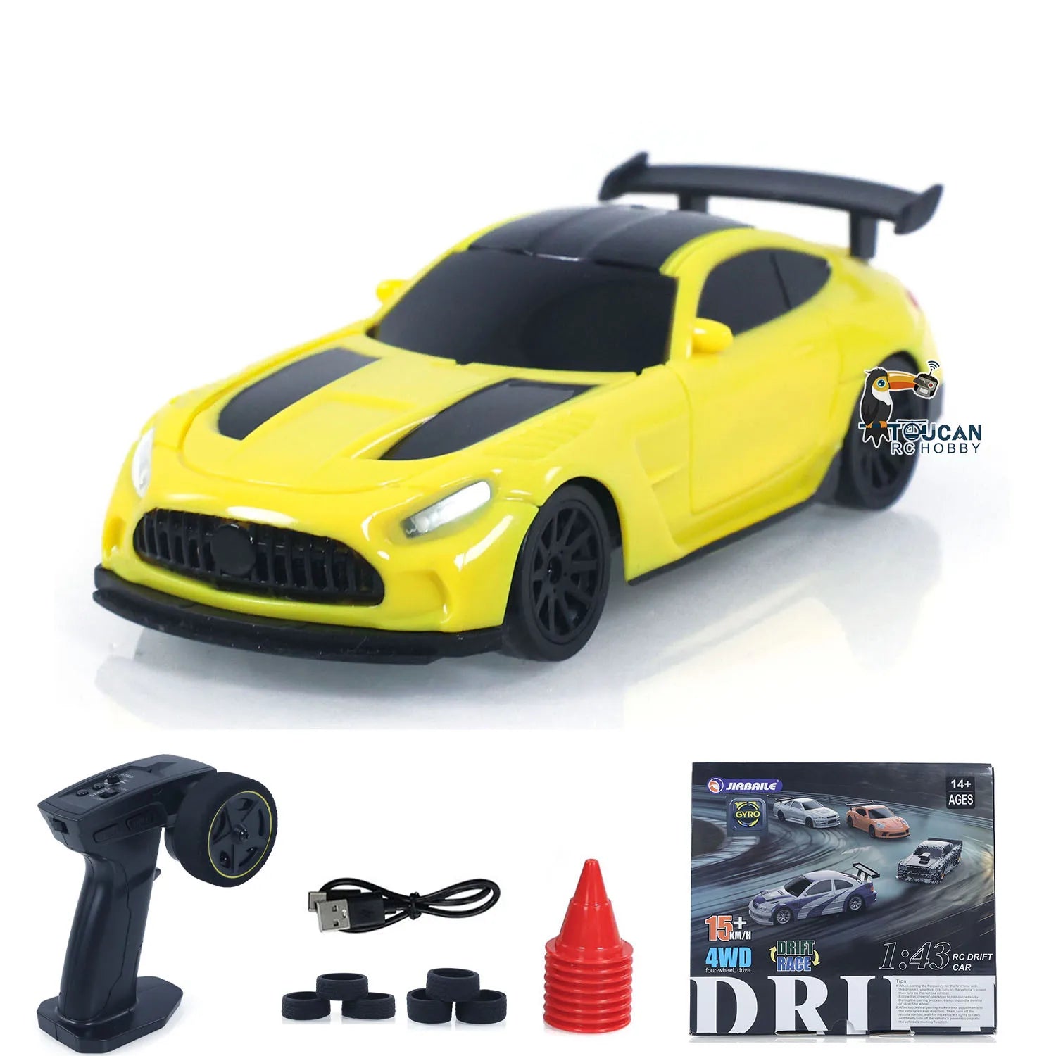4WD RTR 1/43 RC Drift Car – 2.4G Mini Racing Car with Optional Gyro Stabilizer